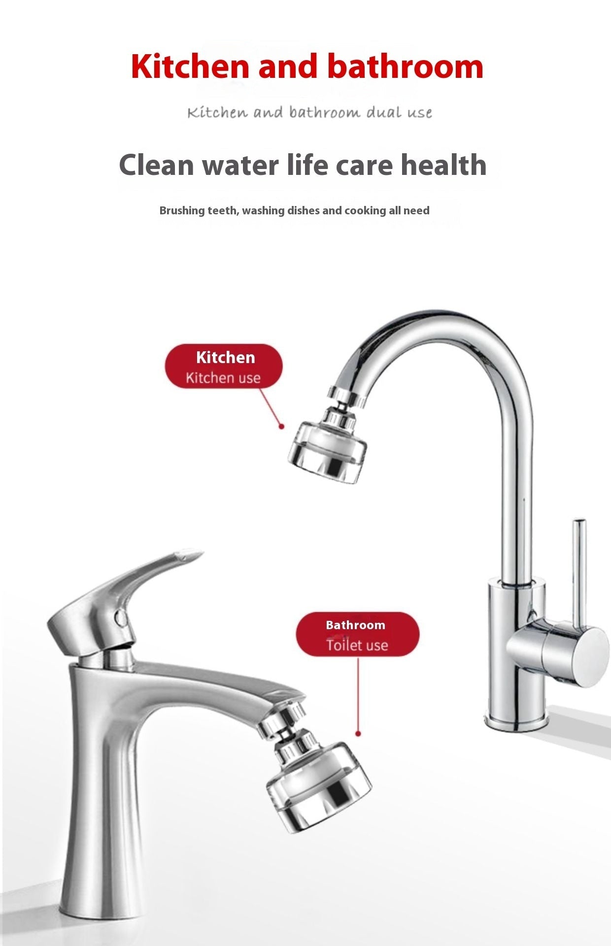 Washbasin Faucet Extension Soft Water Filter