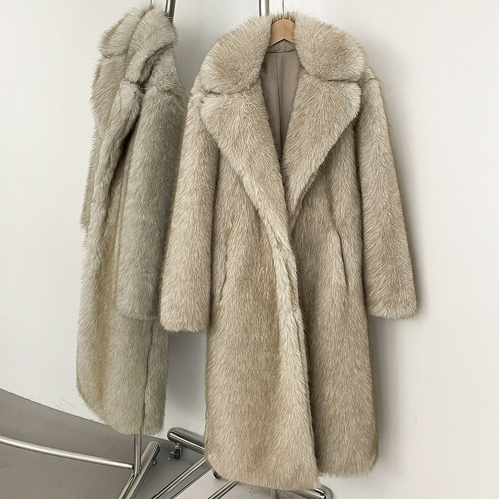 High-quality Artificial Fur Faux Fur Coat For Women