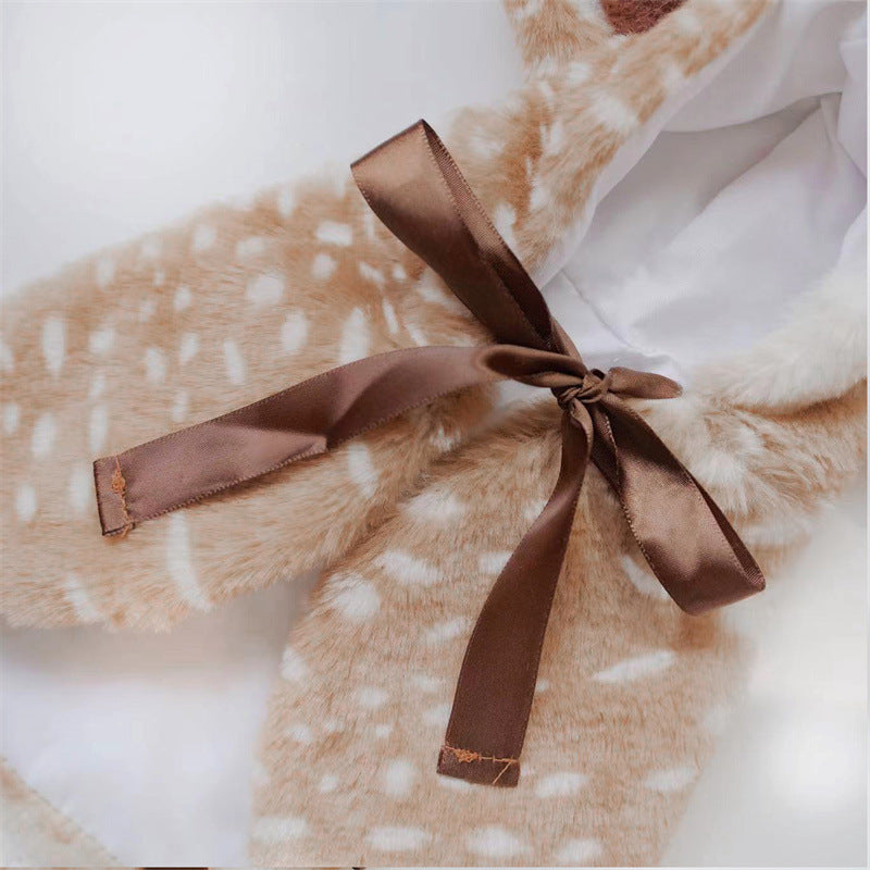 Christmas Pet Clothing Elk Cape Cloak