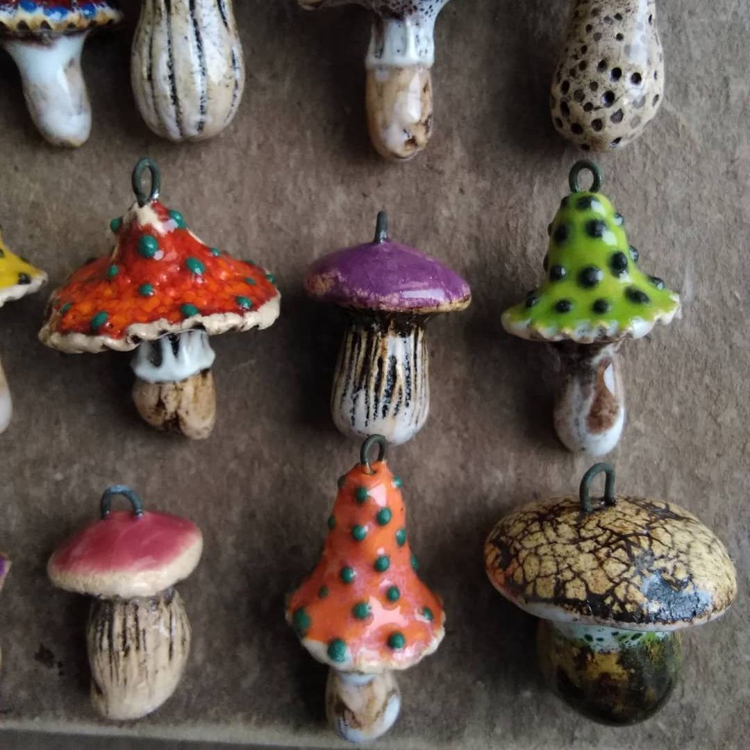 Fashionable Colorful Mushroom Pendant Accessory