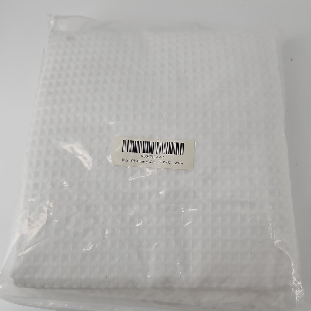 YellyHommy 72 x 72 in Waffle Weave Shower Curtain