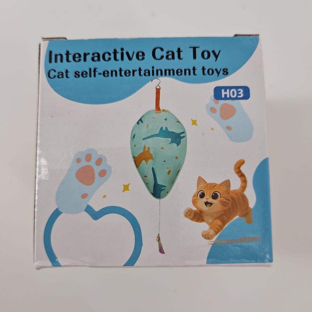 Zenjo H03 Interactive Cat Toy, Hanging Door Lure with Feather
