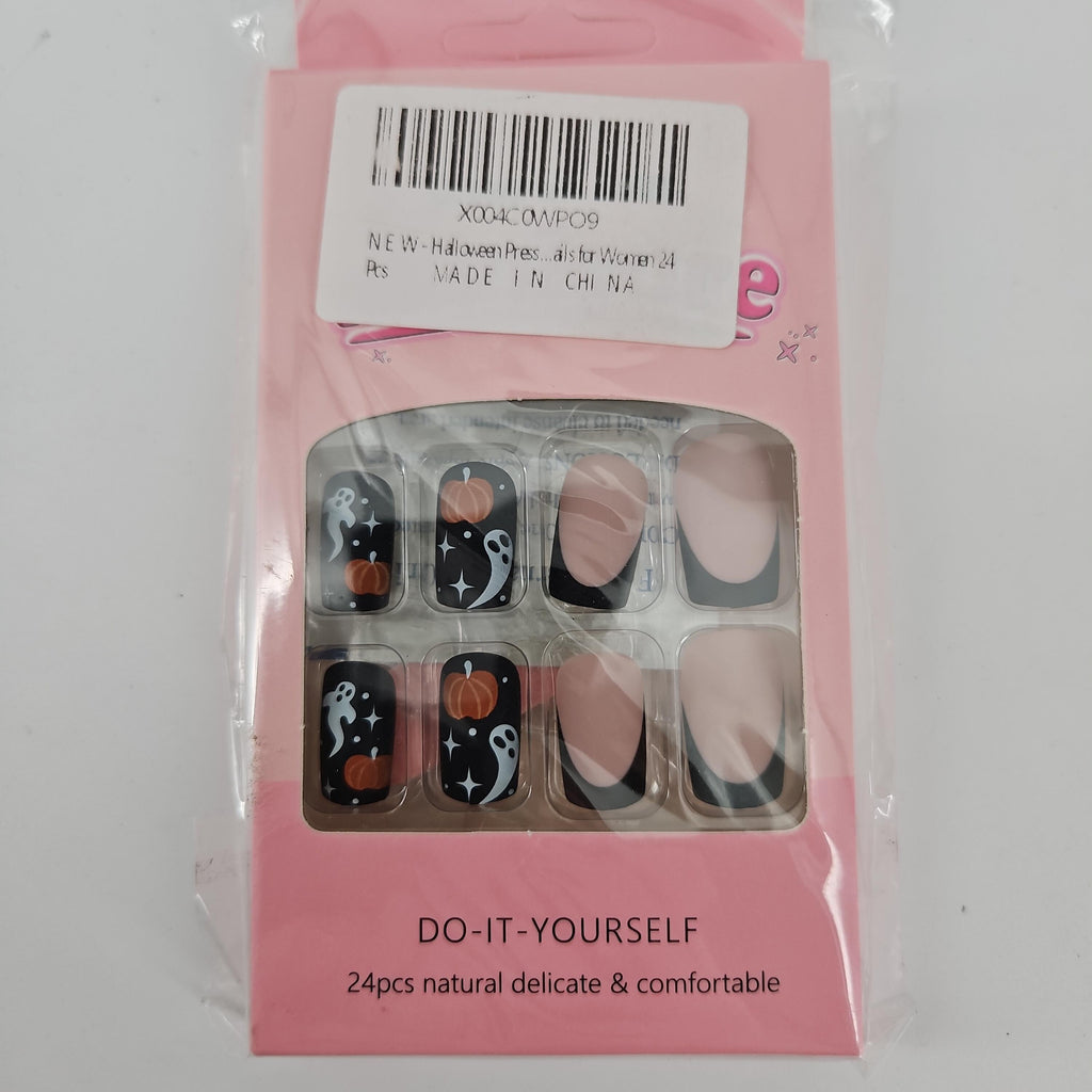 Halloween Press-On Nails, 24 Pieces, 12 Sizes