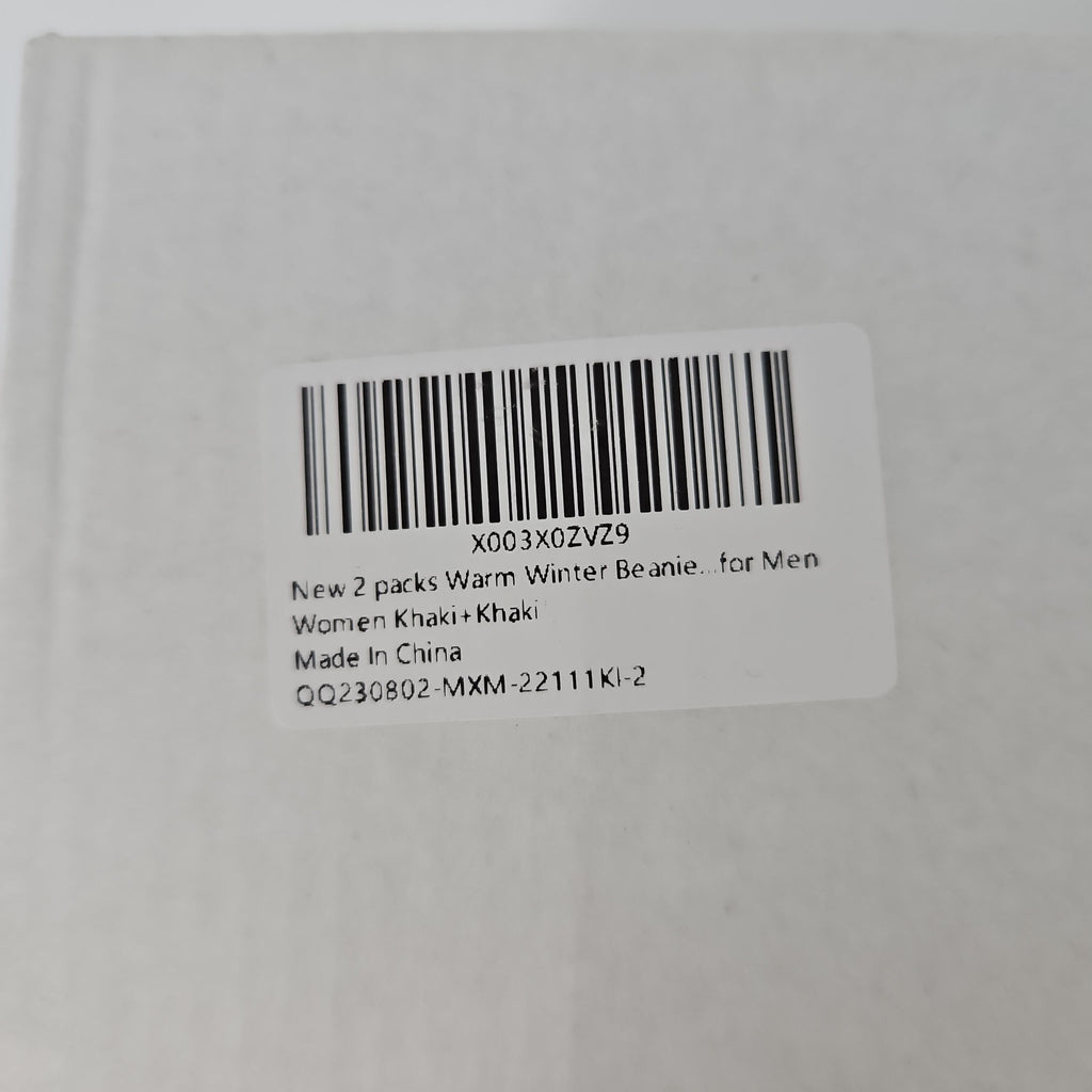 [Like New] NPQQUAN 2-Pack Khaki Knit Winter Beanies, Size S