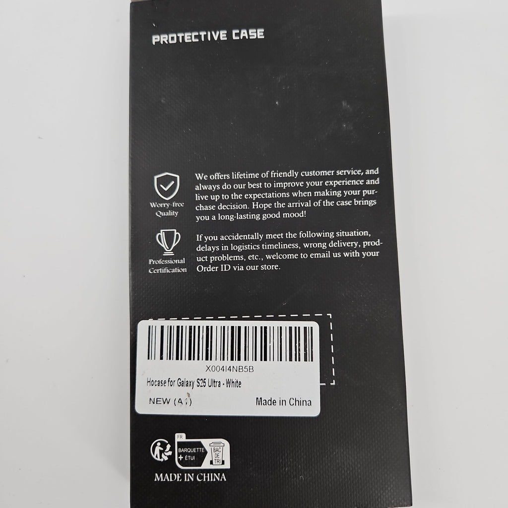 [Like New] Hocase Galaxy S25 Ultra White Protective Case with Ring Stand