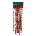 9-Foot Red and Gold Bead Twisted Garland