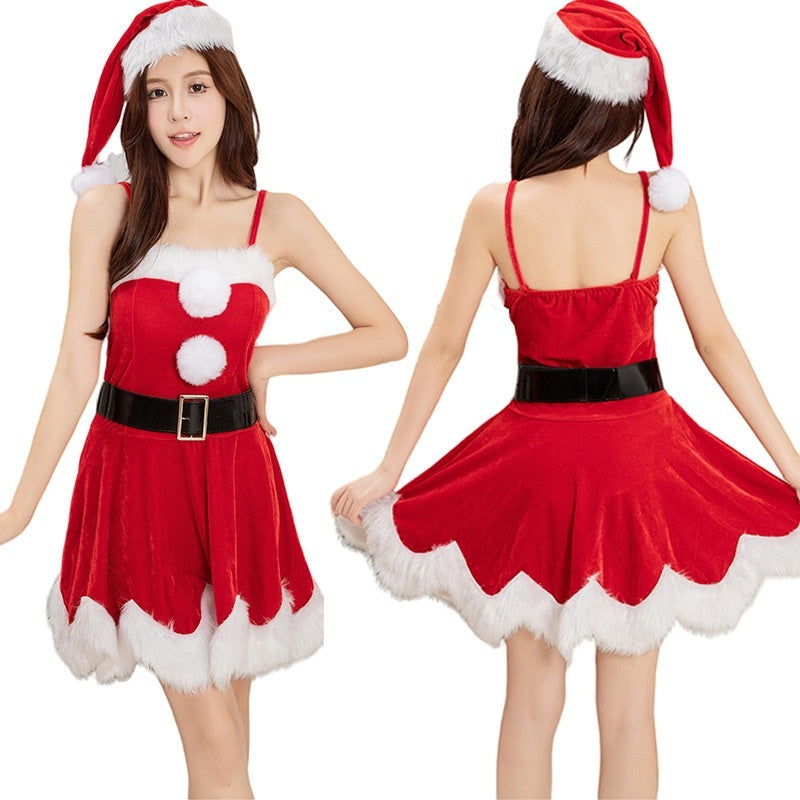Christmas Clothing Japanese Red Christmas Cos