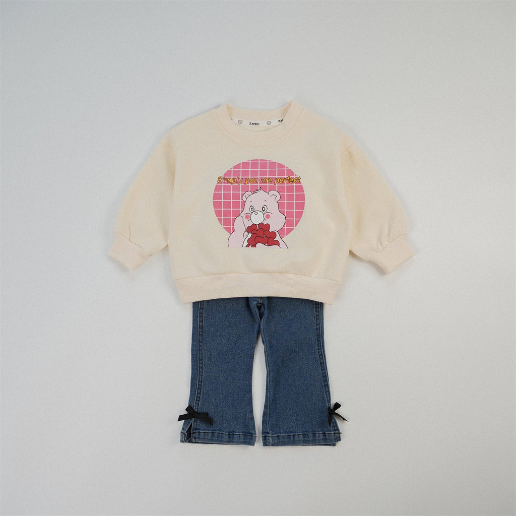Product Girls Micro-elastic Denim Bell-bottom Pants