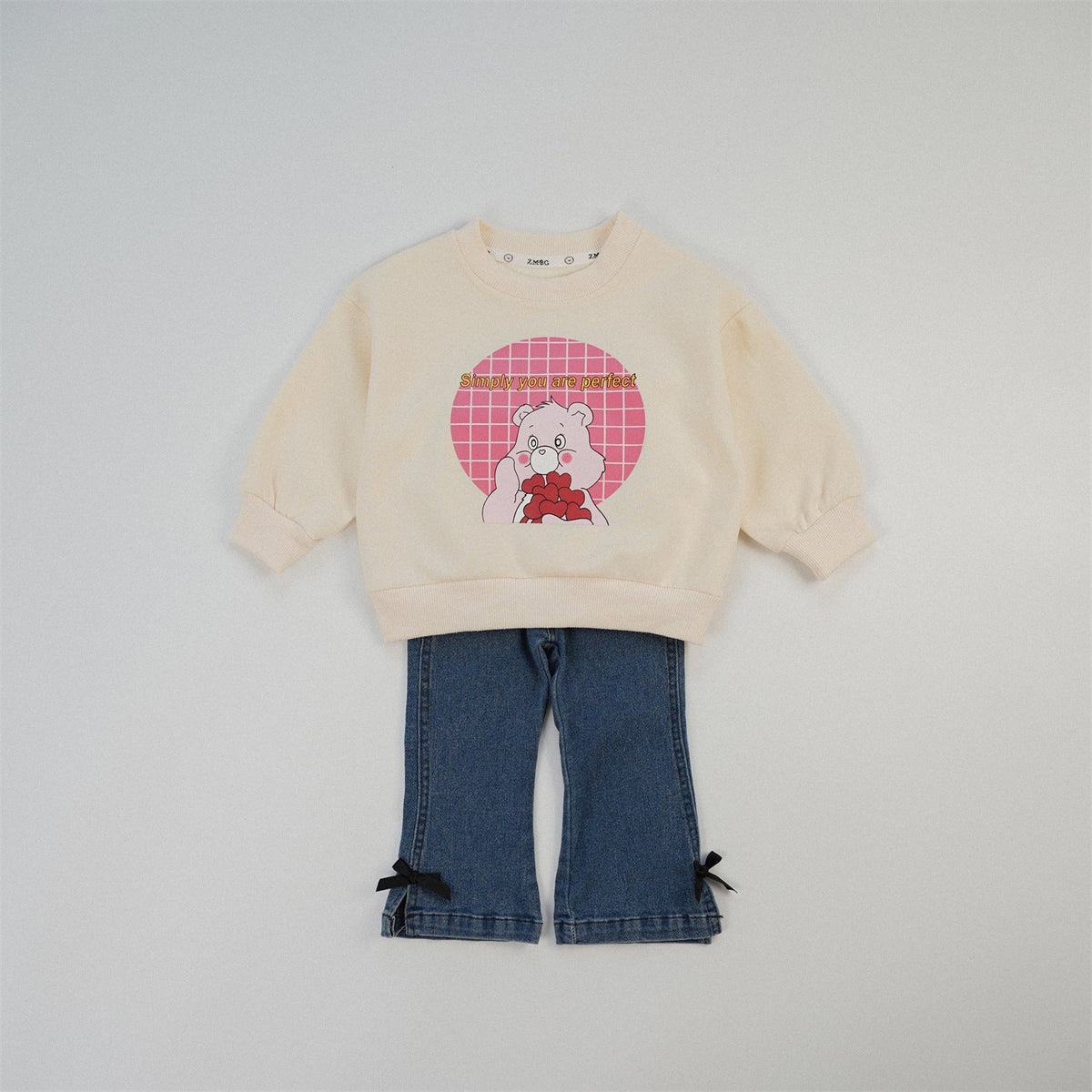 Product Girls Micro-elastic Denim Bell-bottom Pants