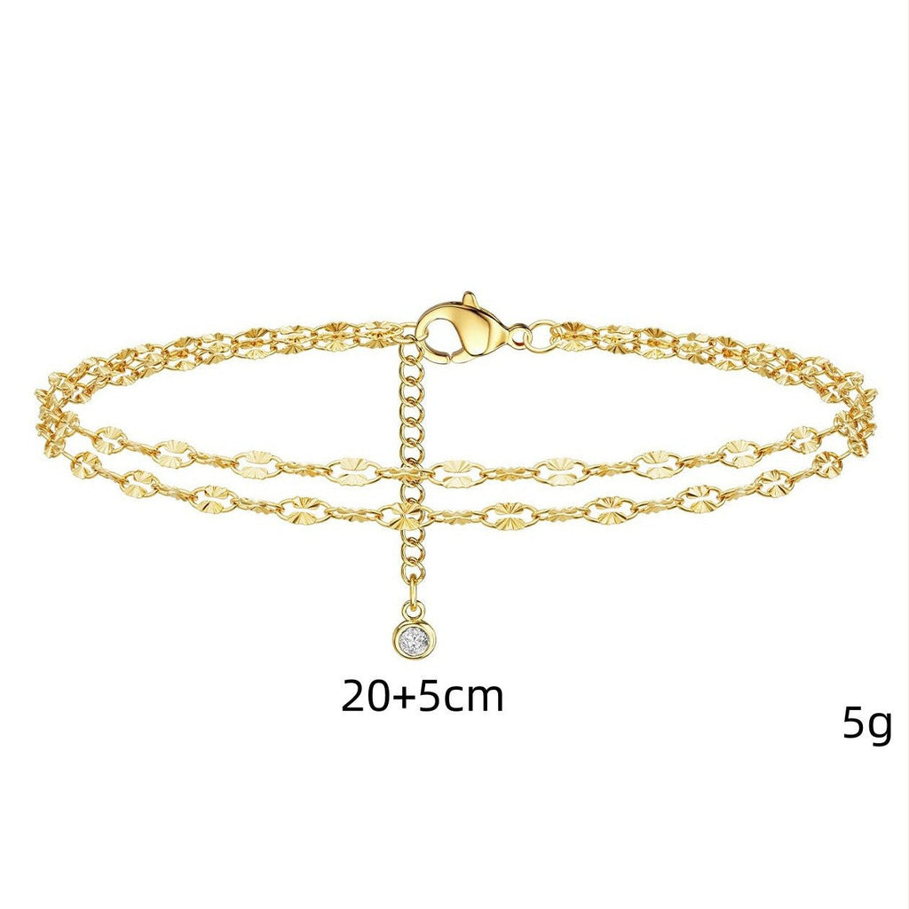 Womens Versatile Two-tiered Beach Ankle Bracelet