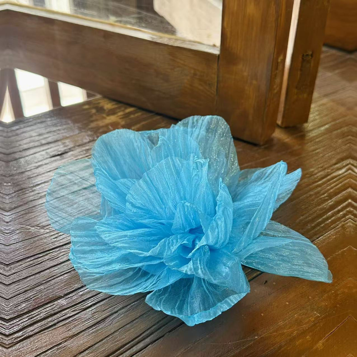 20cm Ruffled Burn-edged Camellia Corsage
