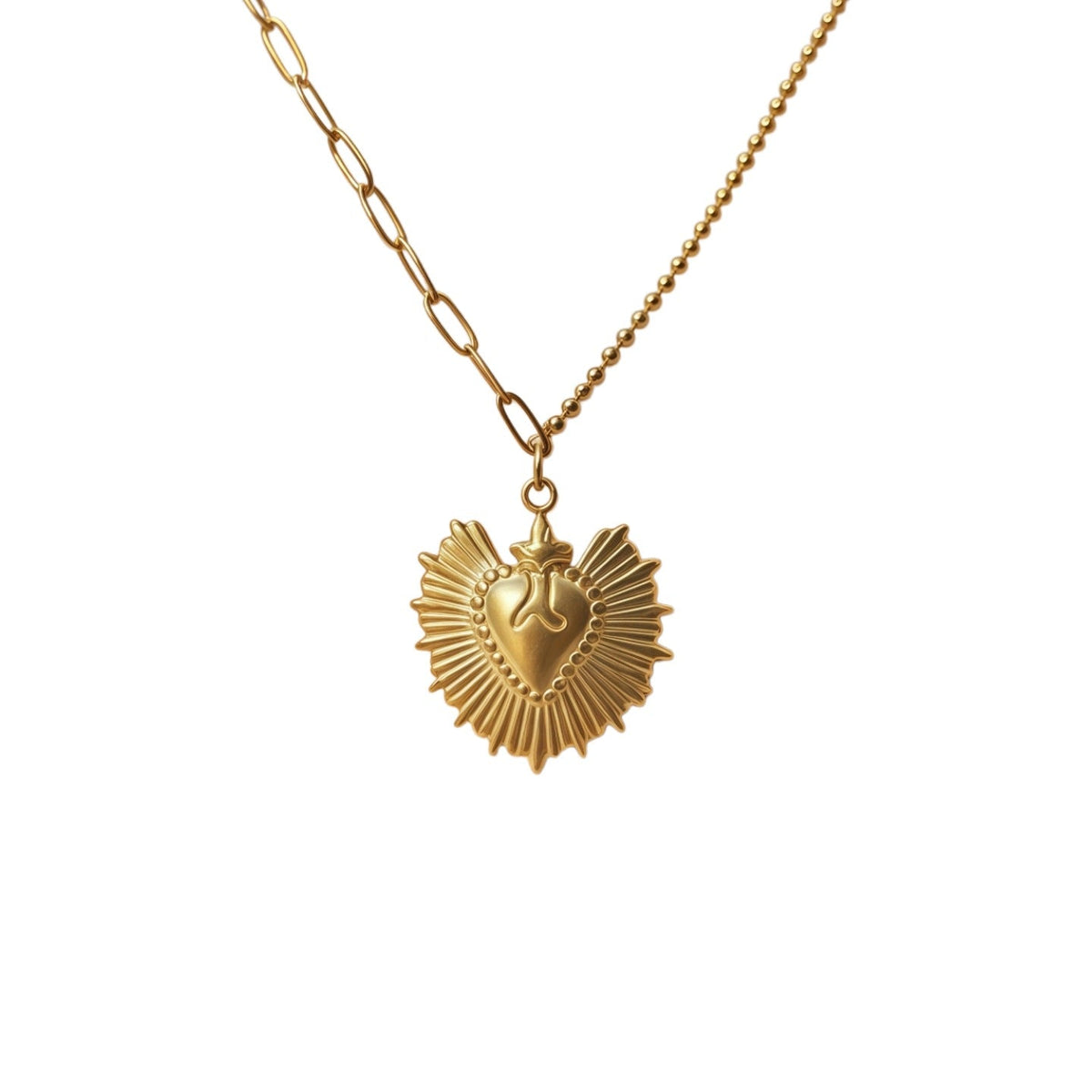 18K Gold Plated Heart Pendant Necklace Women Neck Jewelry For Daily Dating Banquet Party Occasions
