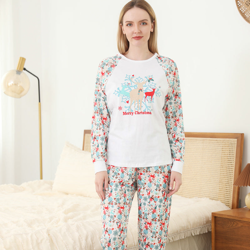 New Printed Family European And American Pajamas