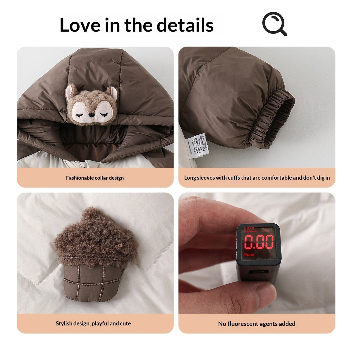 Lightweight Down Jacket For Baby Boys AutumnWinter Hooded Outerwear