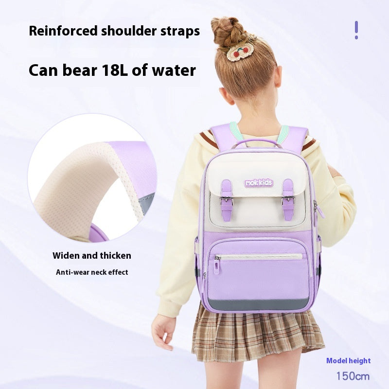 Lightweight Burden Alleviation Large Capacity Student Schoolbag