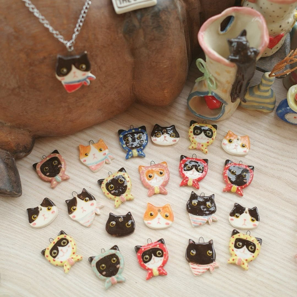 Stainless Steel Kitten Pendant Accessory
