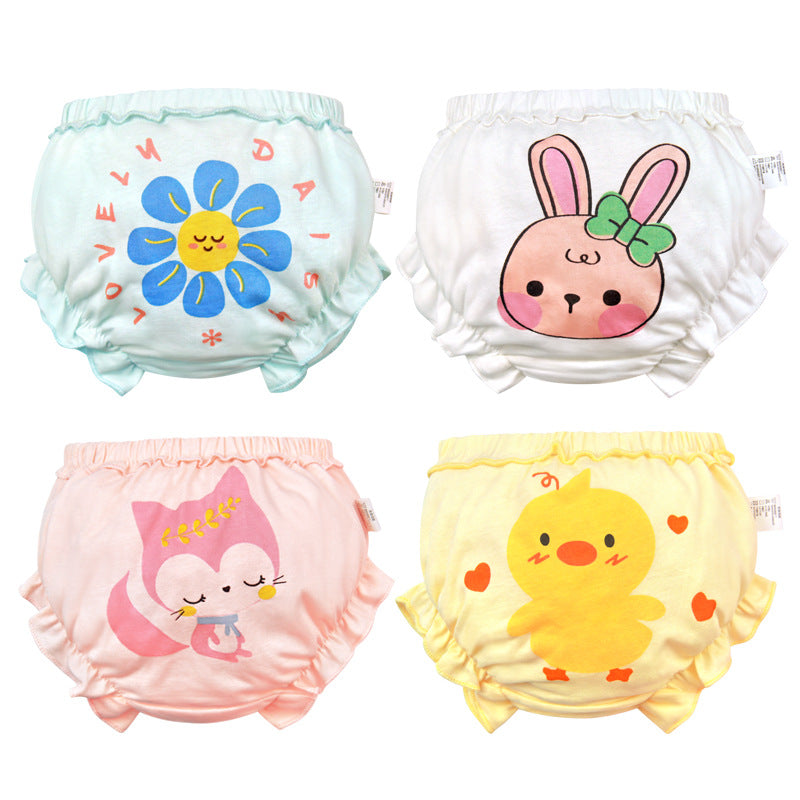 Korean Style Shorts Children's Briefs Girls' Underwear Without Pp