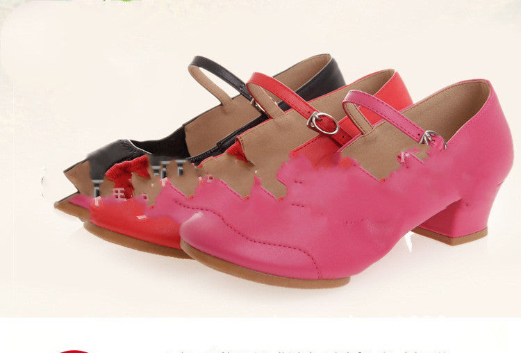 Women's Children's Square Dance Shoes Character Jue Non Genuine Leather Beef Tendon Sole Both Indoor And Outdoor Latin