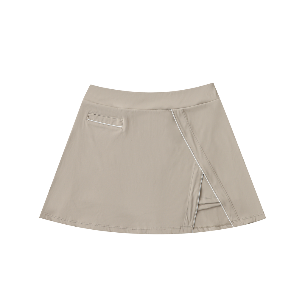Loki & Ivy High-Waist Pocketed A-Line Skirt