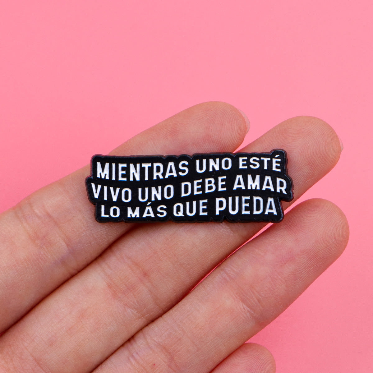 Cartoon English Short Phrase Quote Brooch