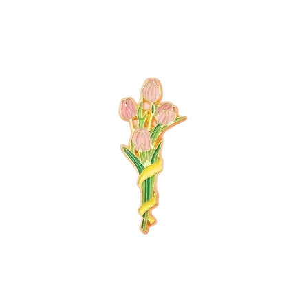 Lily Tulip Forest-style Brooch Bag Accessory