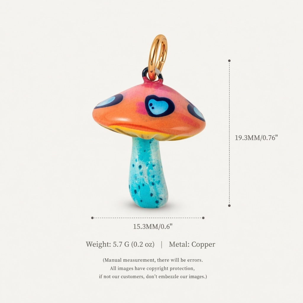 Fashionable Colorful Mushroom Pendant Accessory
