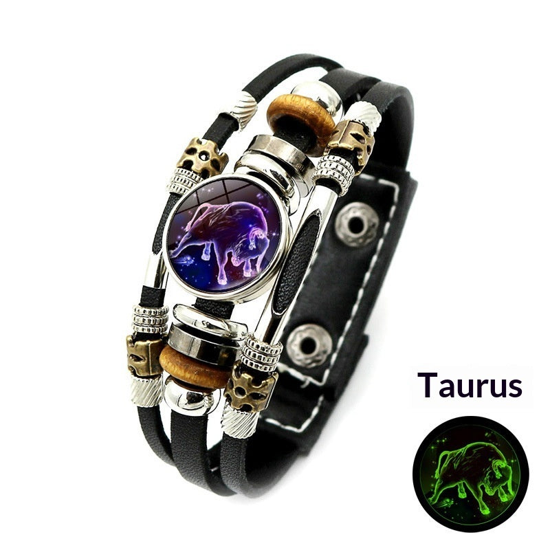 Luminous Twelve-Constellation Bracelet, Birthday Gift For Students And Couples