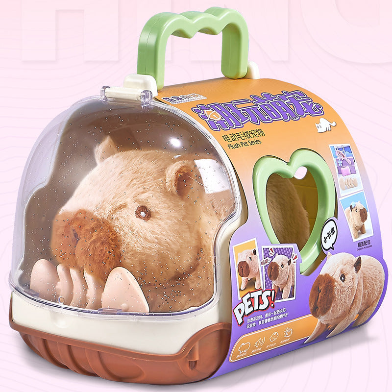 Childrens Electric Capybara Doll Toy Walking And Talking Plush Toy