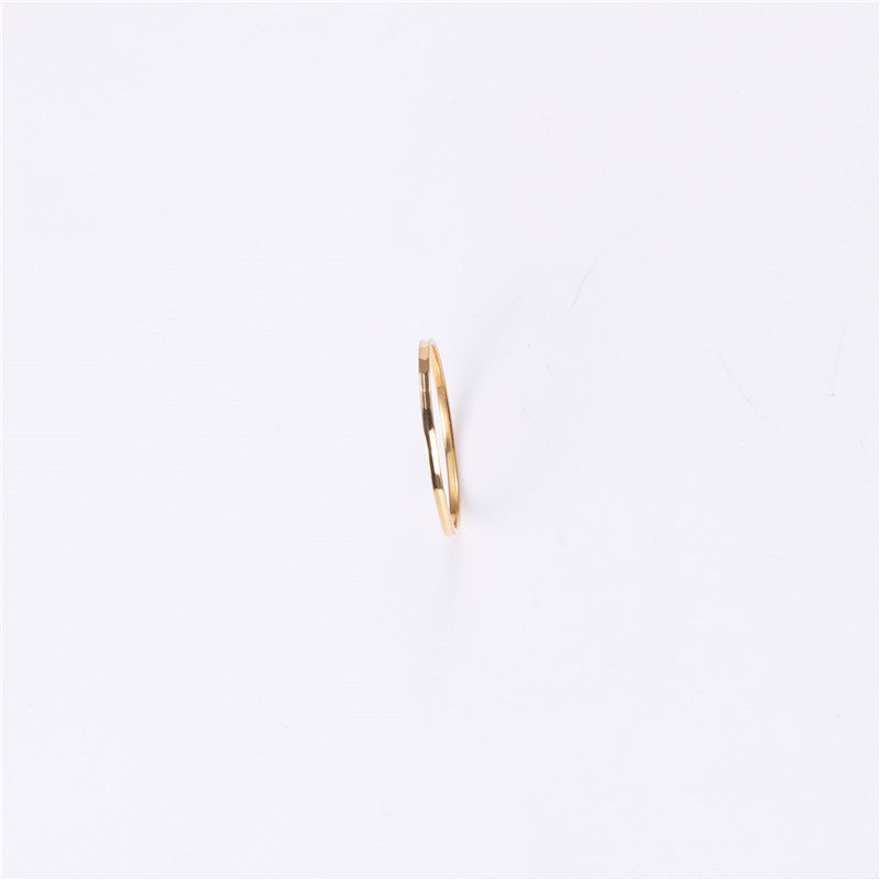 Titanium Steel Gold Plating 18K Gold Ring