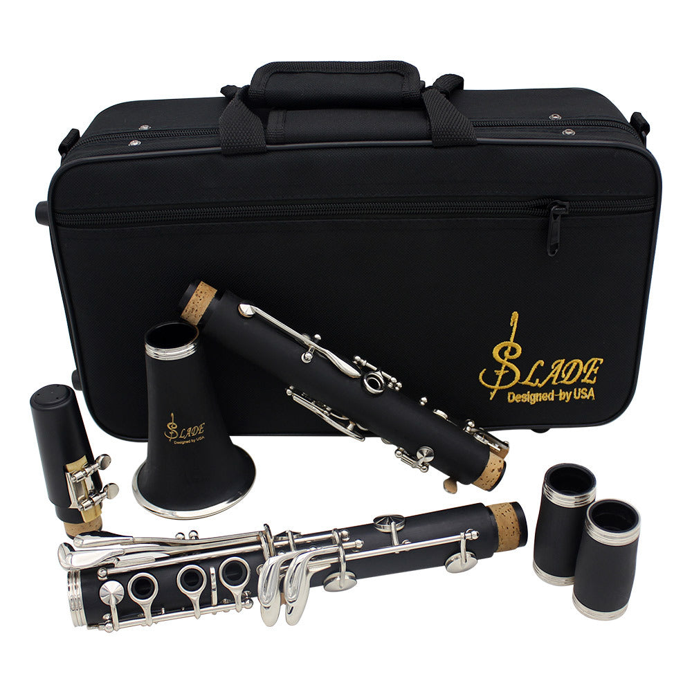 Clarinet Bakelite Nickel Plated Clarinet 17 Key Beginner Grade Test Playing Instrument