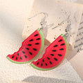 Womens Watermelon Kiwi Earrings