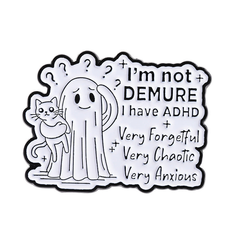 Anti-exposure Accessory Motivational English Quote Brooch