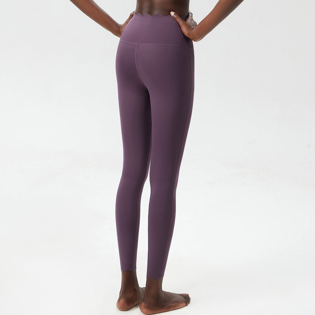 Small Wave Yoga Pants Plus Size Lycra Milk Leather Tight Trousers For Women