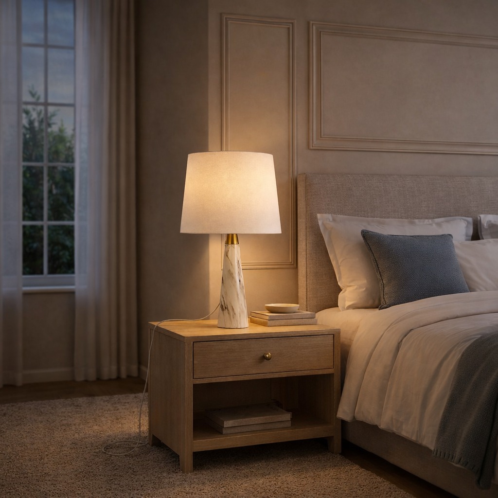 Enclave Hydro White Table Lamp