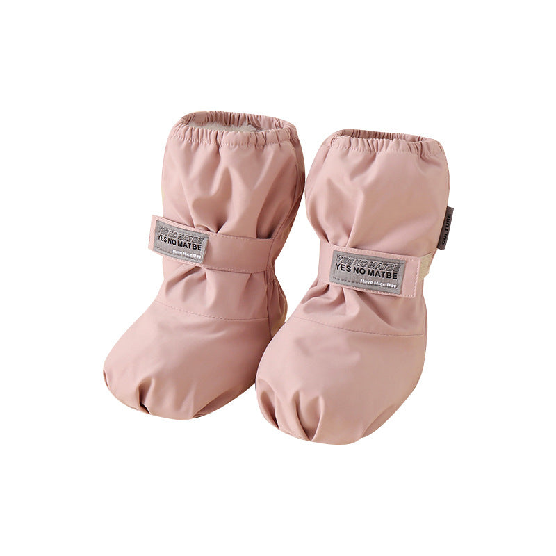 Children's Waterproof Cotton Shoes Cross-border European And American Winter Baby And Infant Ankle Sock Two-in-one Velvet Shoes Children's Shoes