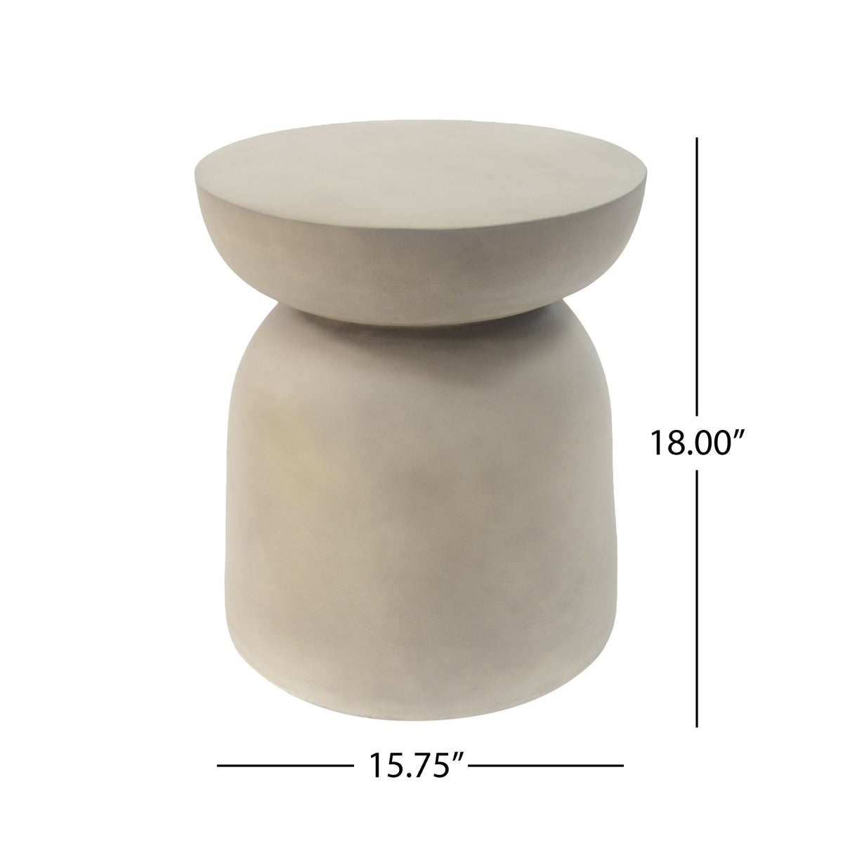 Outdoor Round Top MGO Drum Side/End Table