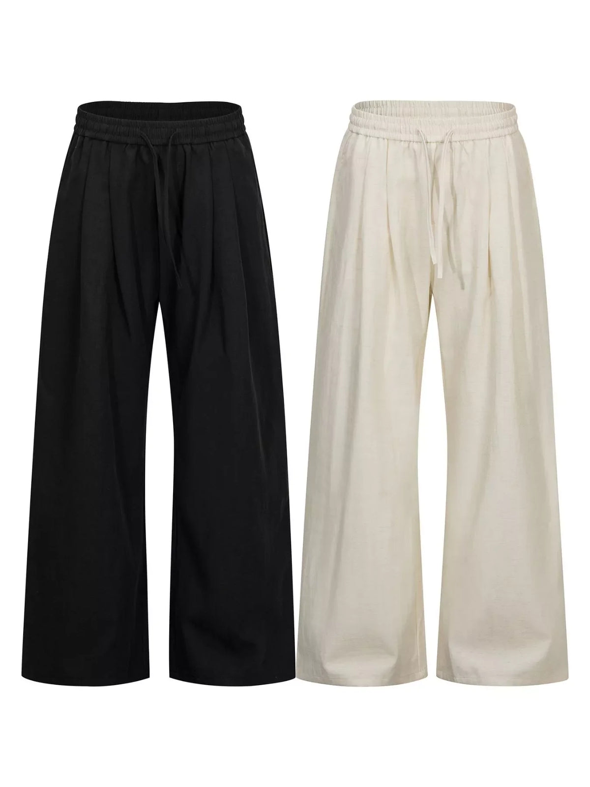 Men's Wide-Leg Drawstring Pants