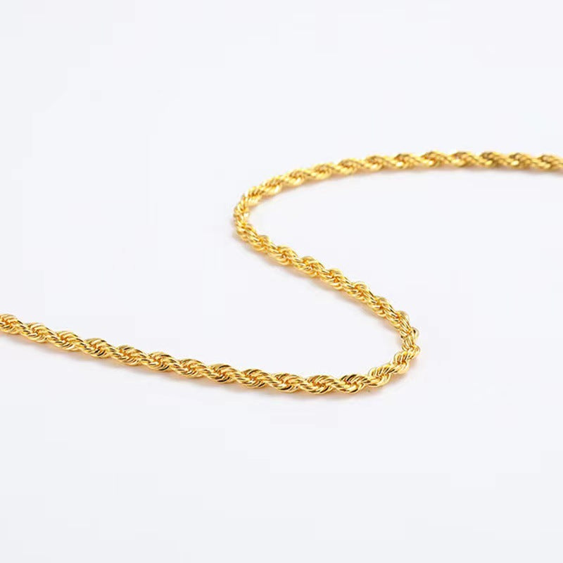 Colorfast Trendy Unisex Titanium Steel Necklace For Men