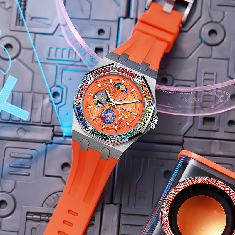 Waterproof Luminous Mechanical Watch For Men Starry Sky Series