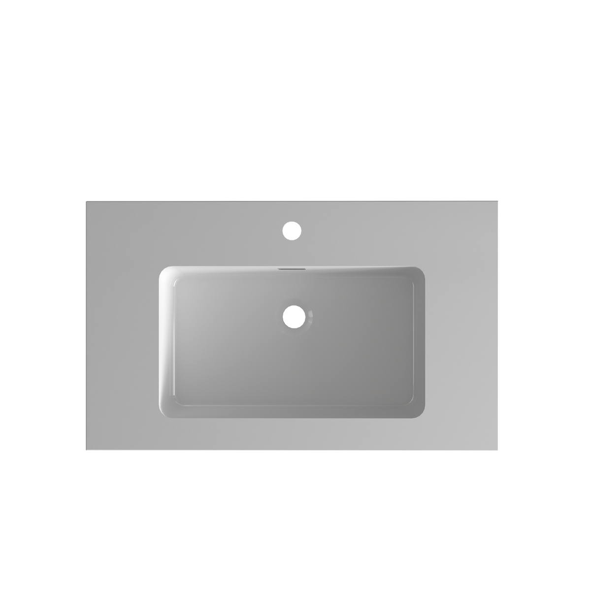 Glossy White Integrated Basin