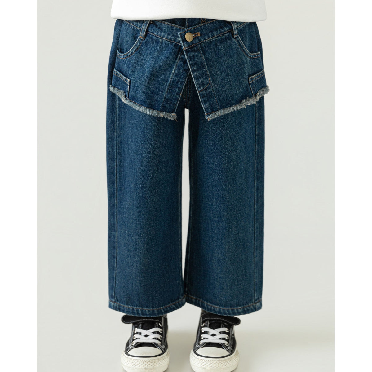 Sweet And Edgy Casual Breathable Butt-flap Jeans