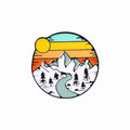Travel Landscape Camping Themed Metal Brooch