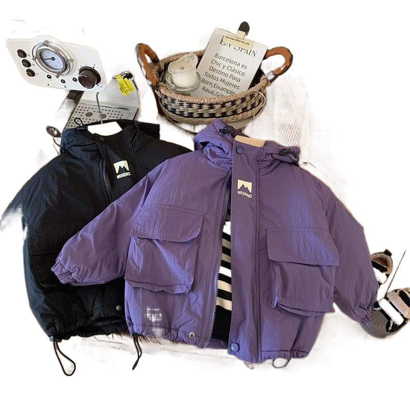 Boys Fashion Personality Hoodie Padded Coat