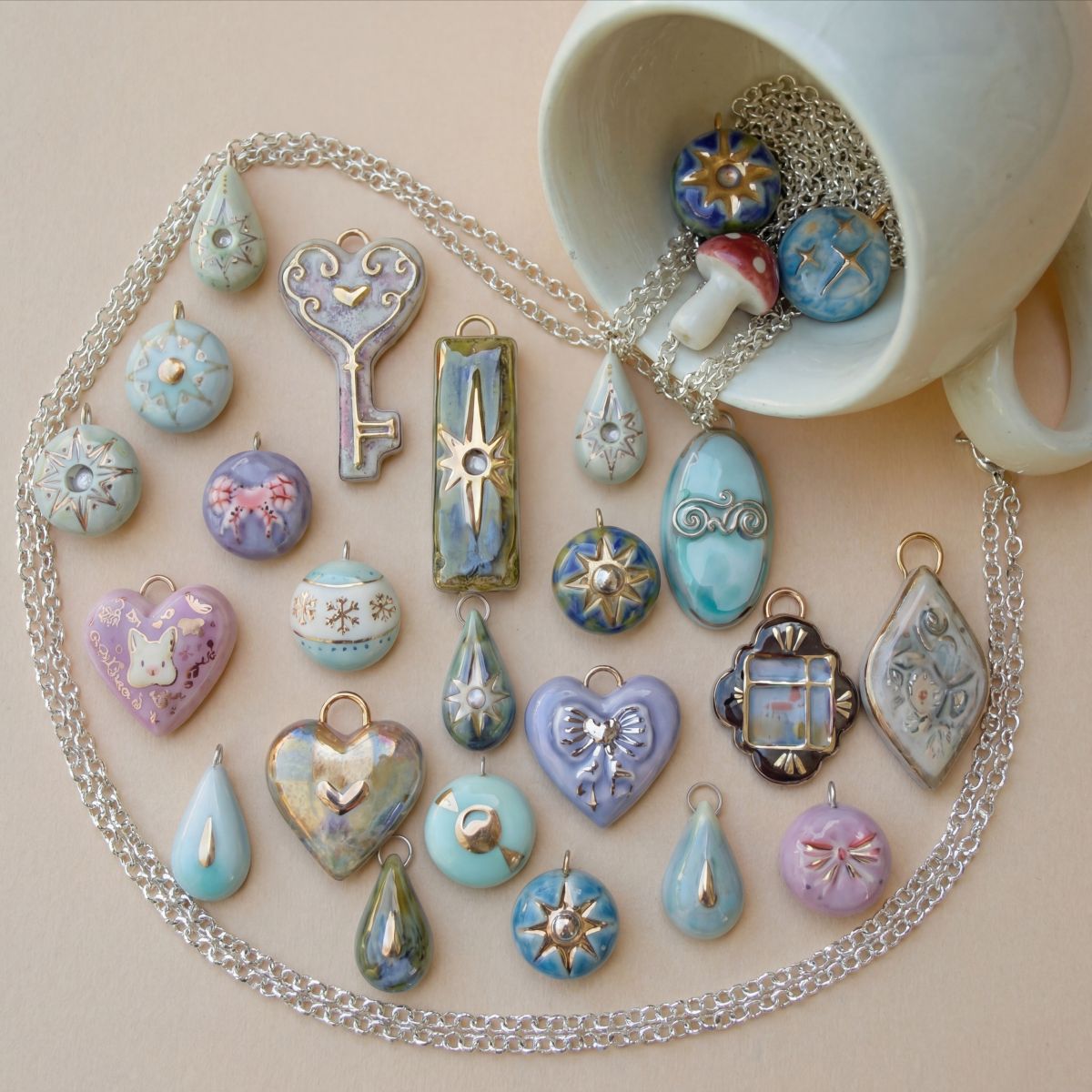 Loving Heart Water Drop Accessory Pendant