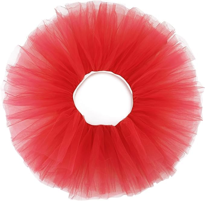Zando Red Tutu Skirt with Heart Sunglasses, One Size