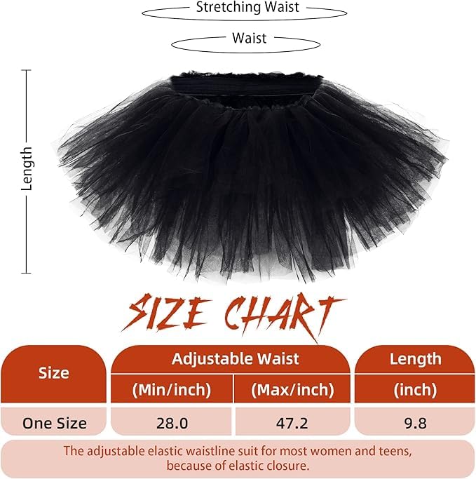 Zando Red Tutu Skirt with Heart Sunglasses, One Size