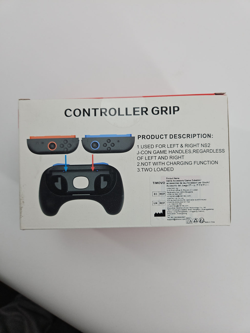 TiMOVO Nintendo Switch 2 Joy-Con Controller Grips, Black, 2-Pack