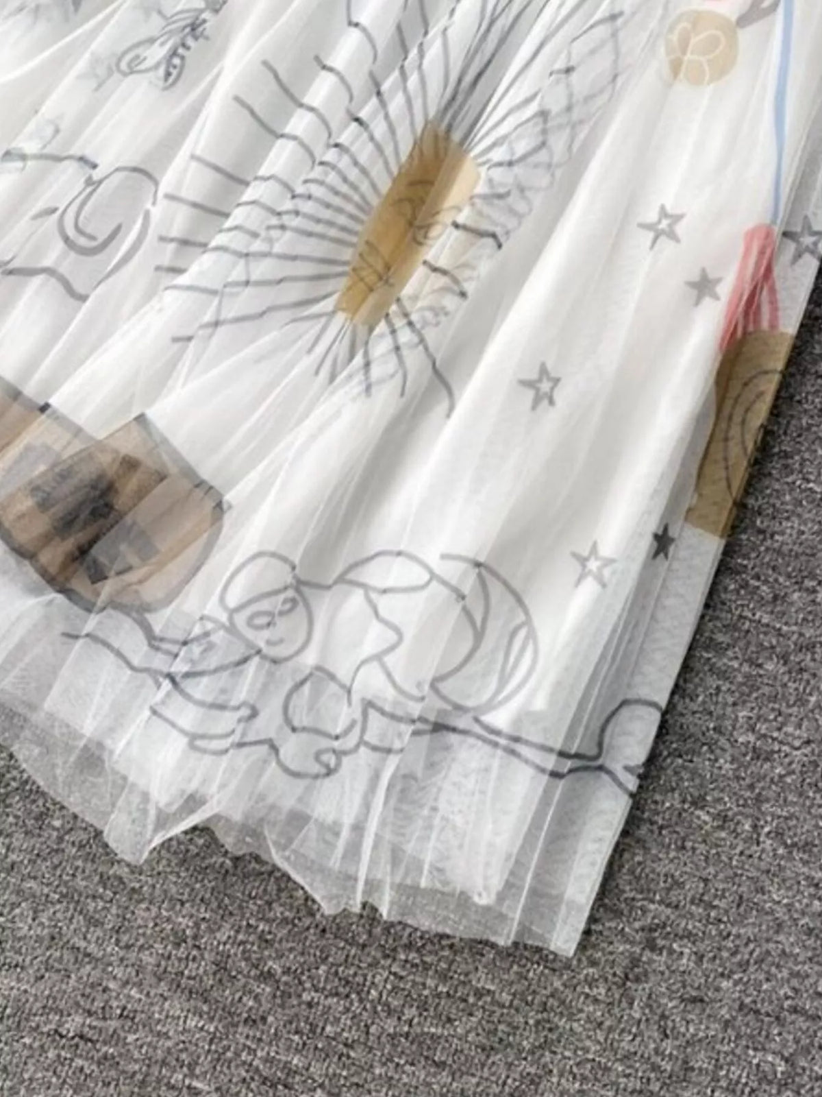 Printed Tulle Skirt