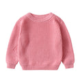 Children's Solid Color Thermal Cotton Knit Sweater