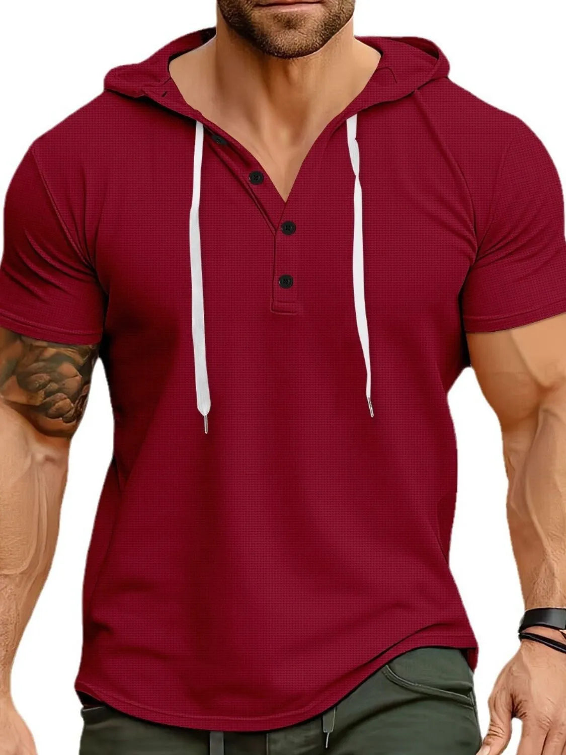 Men’s Plus Size Short Sleeve Hooded Tee